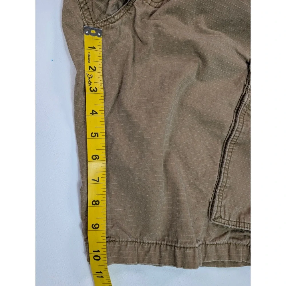 Carhartt Force Relaxed Fit Cargo Shorts Mens 34 Brown Ripstop Work Utility 9.5in